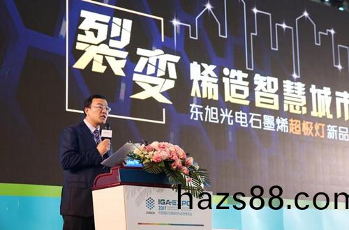 全毬石(shi)墨烯創新大會東旭光(guang)電點亮“超極燈”